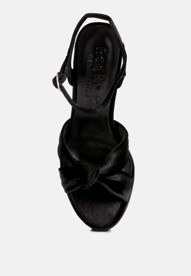 LIDDEL Black Platform Heel Sandals - Image 6