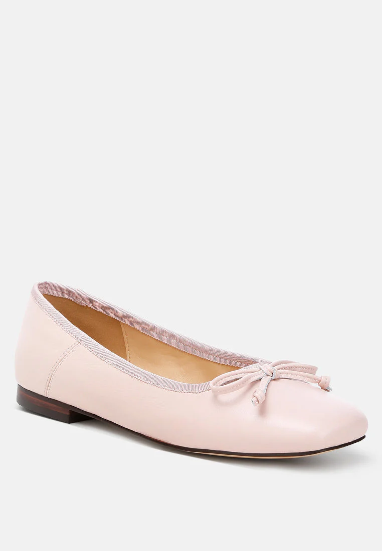 Lutten Square-Toe Bow Ballerinas - Image 2