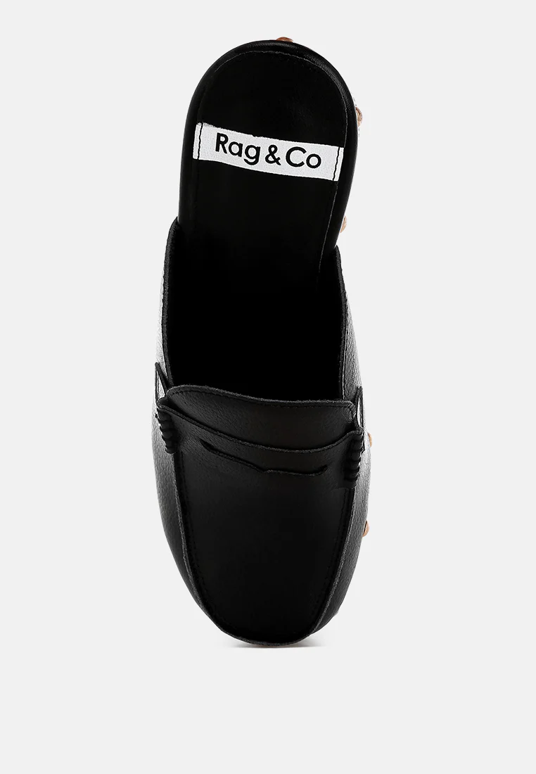 Lyrac Leather Platform Clogs - Image 18