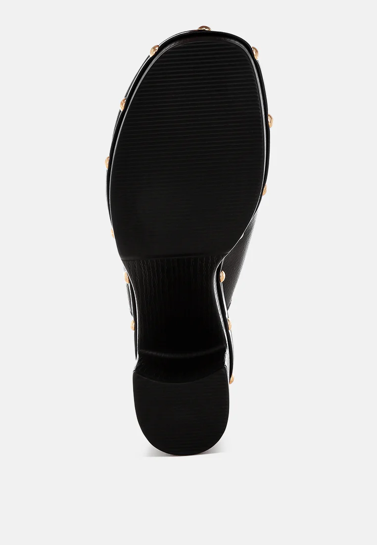 Lyrac Leather Platform Clogs - Image 19