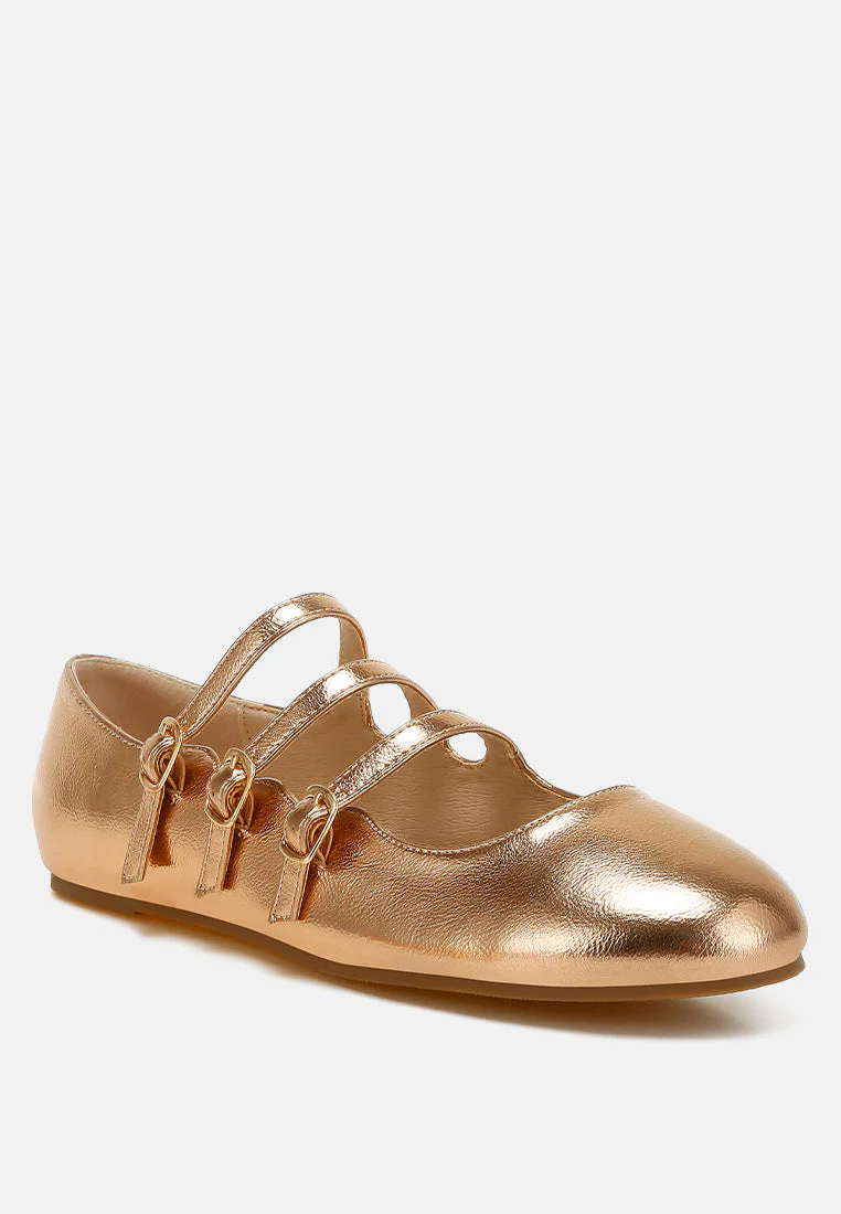 Macarina Triple Strap Mary Jane Ballerinas - Image 2