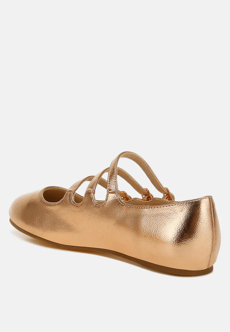 Macarina Triple Strap Mary Jane Ballerinas - Image 3