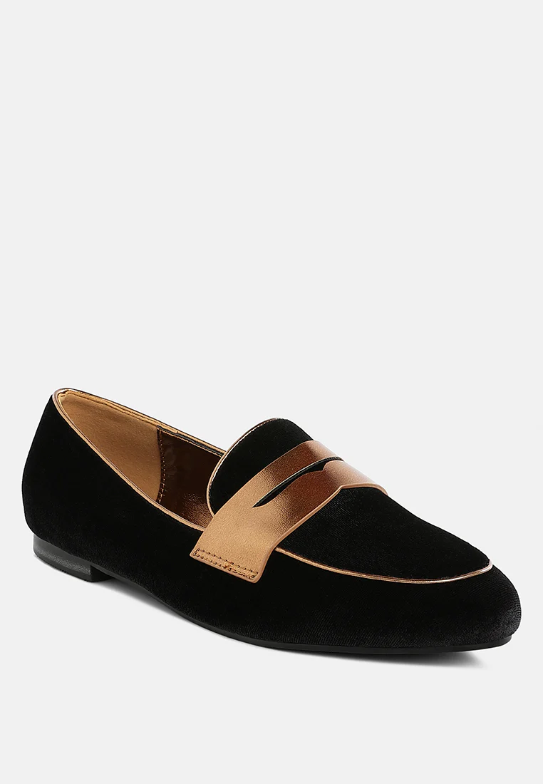 Malta Penny Strap Velvet Loafers - Image 19