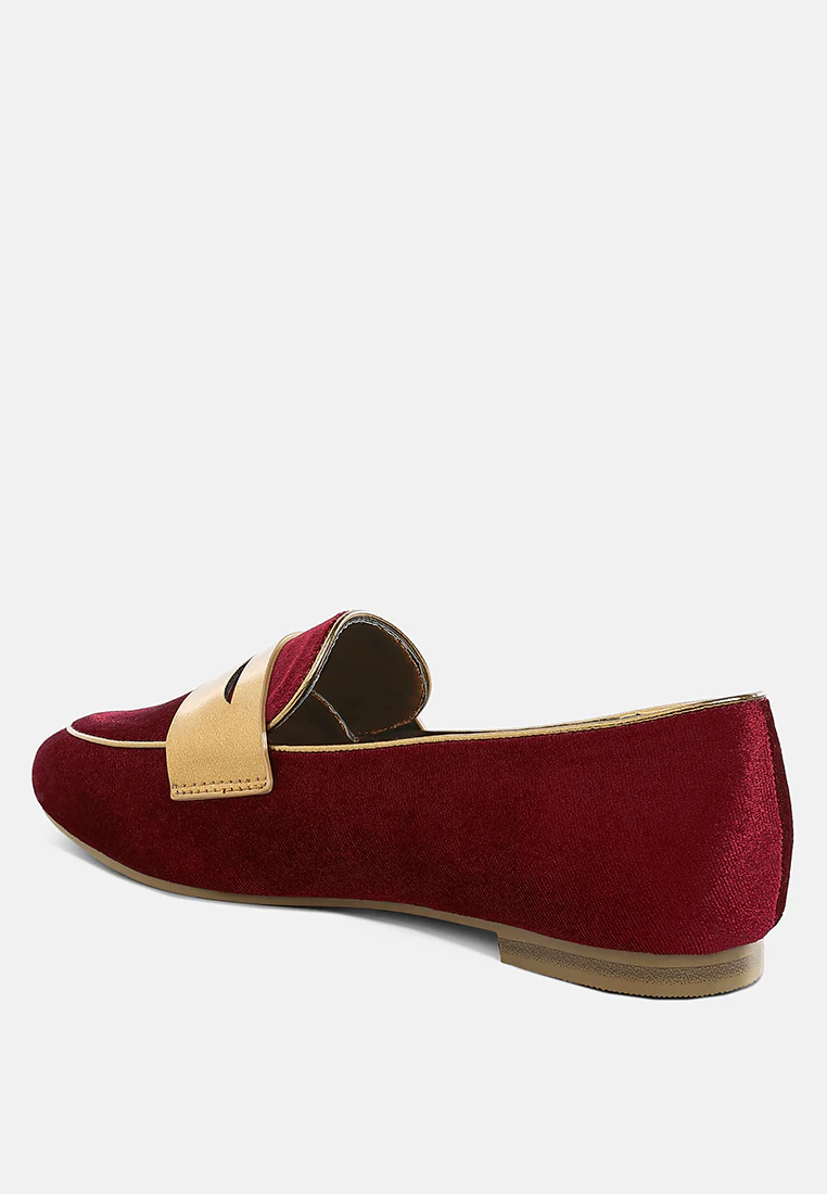 Malta Penny Strap Velvet Loafers - Image 3