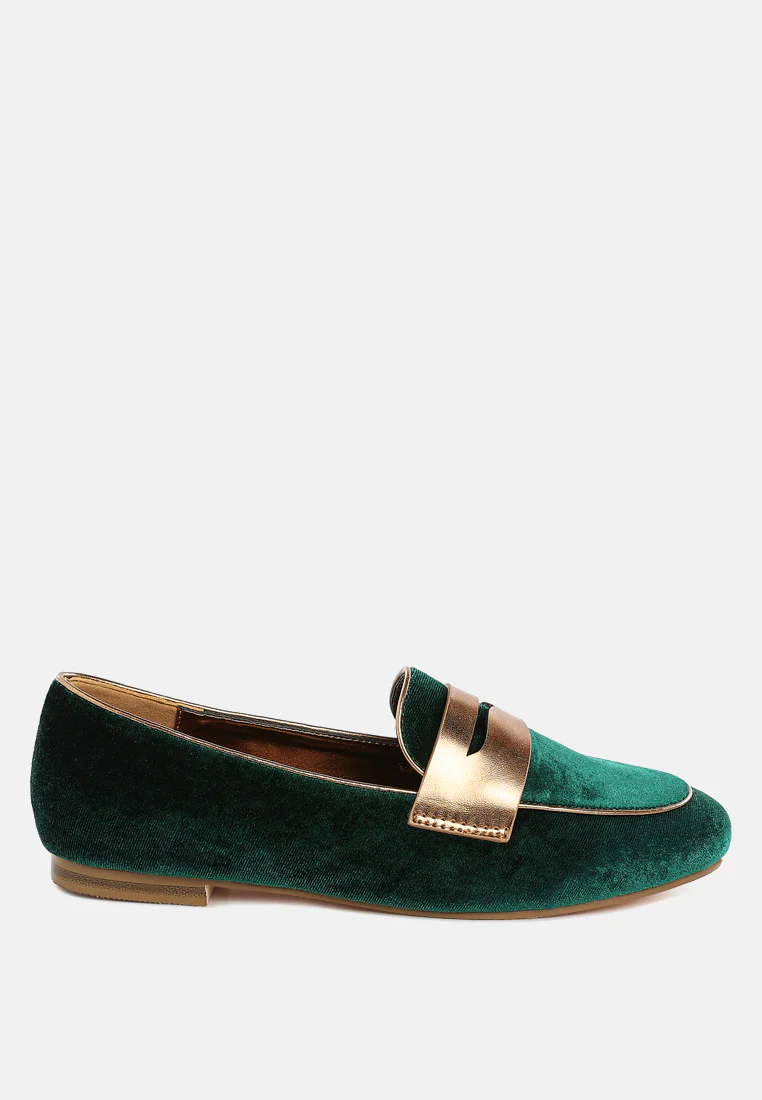 Malta Penny Strap Velvet Loafers - Image 7