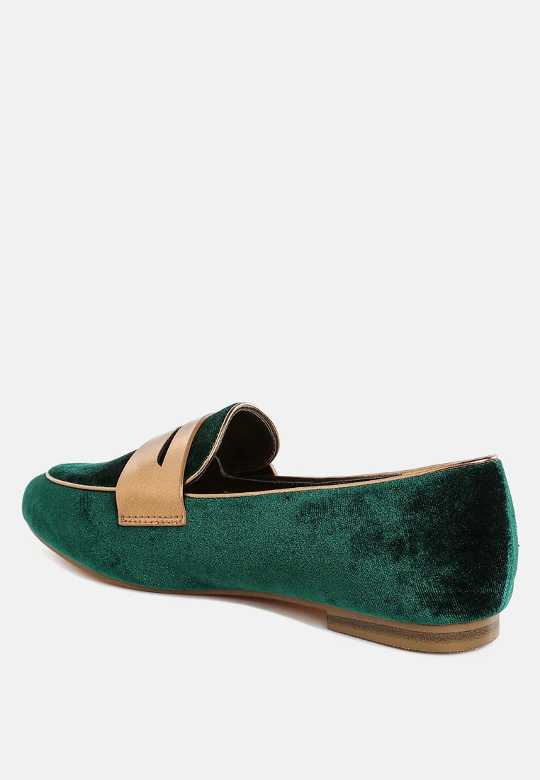 Malta Penny Strap Velvet Loafers - Image 9