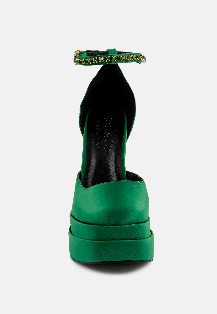 MARTINI Green Sky High Platform Sandals - Image 3