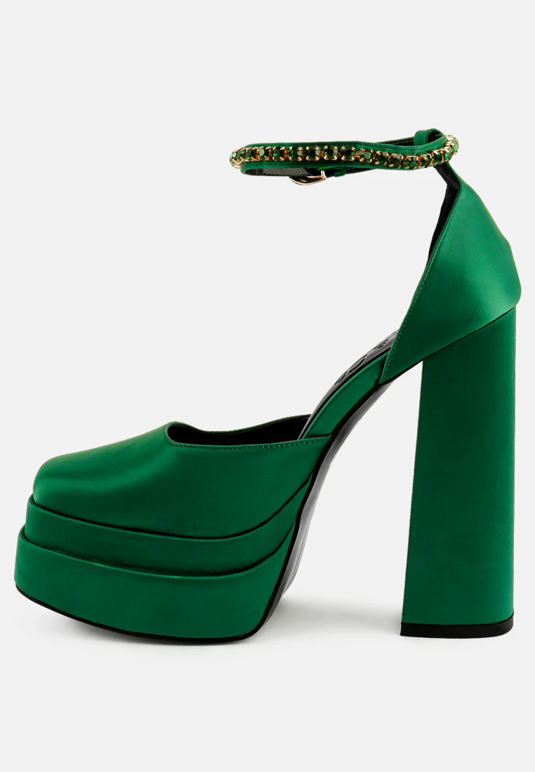 MARTINI Green Sky High Platform Sandals - Image 4