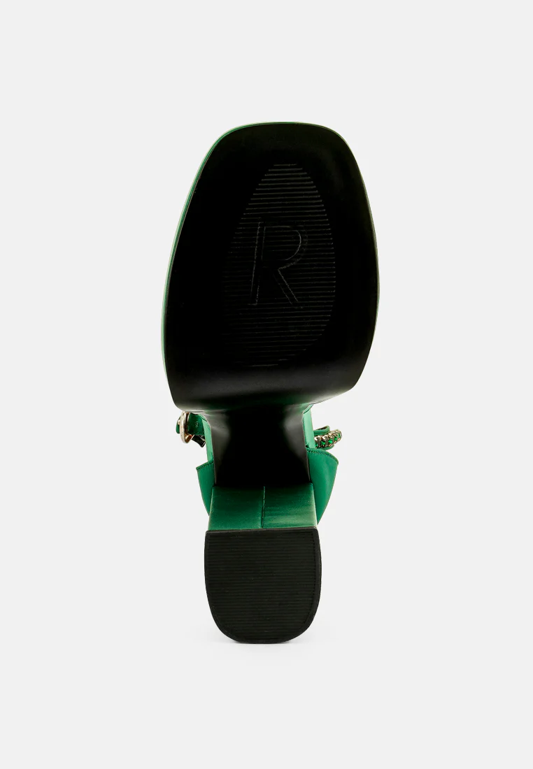 MARTINI Green Sky High Platform Sandals - Image 6