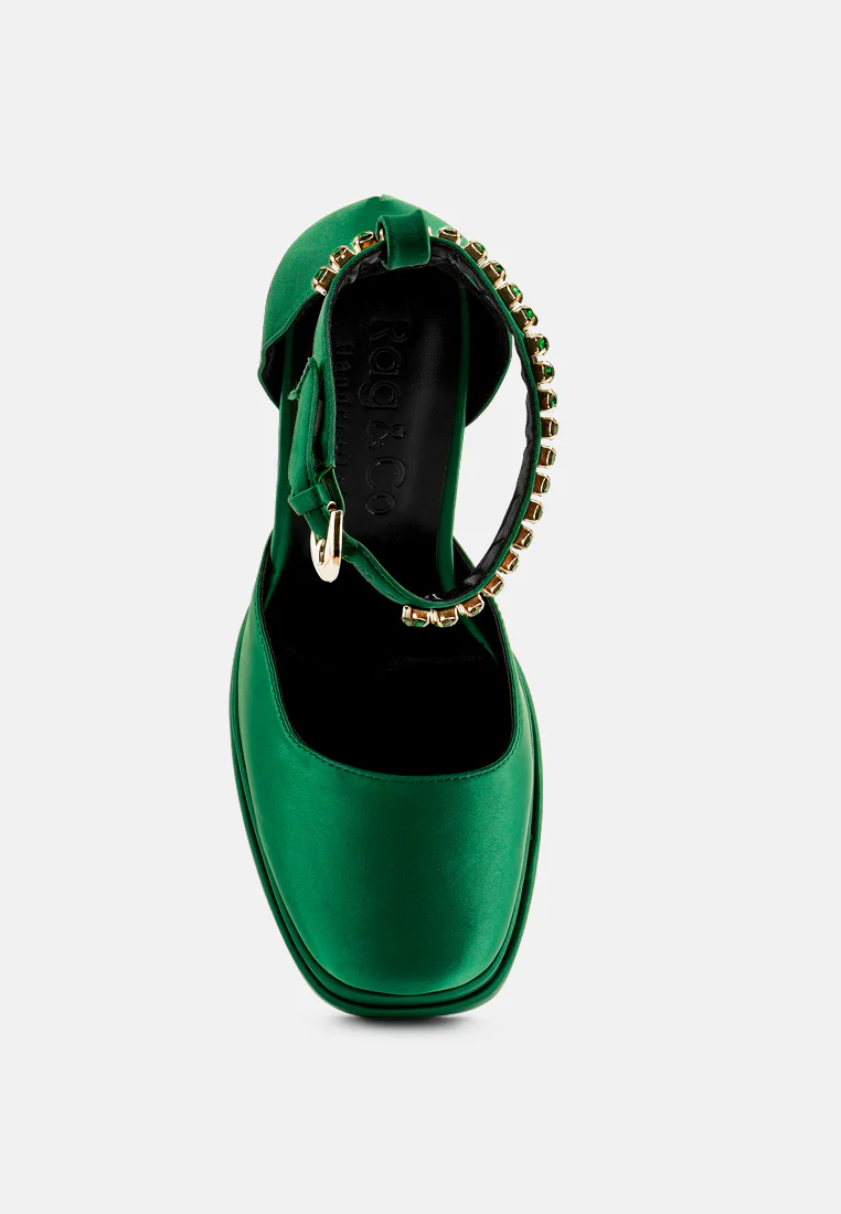 MARTINI Green Sky High Platform Sandals - Image 7