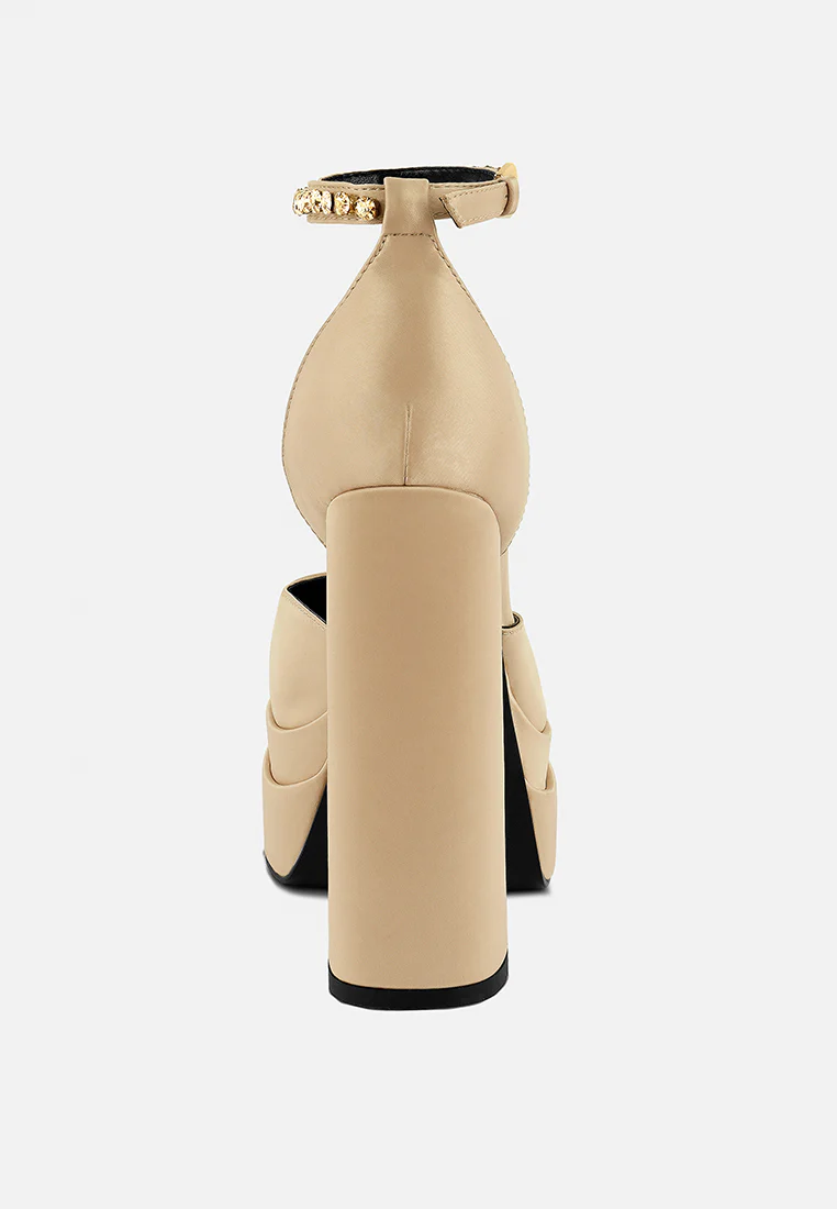 MARTINI Latte Sky High Platform Sandals - Image 5