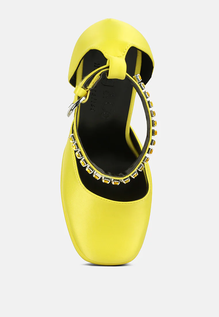 MARTINI Yellow Sky High Platform Sandals - Image 6