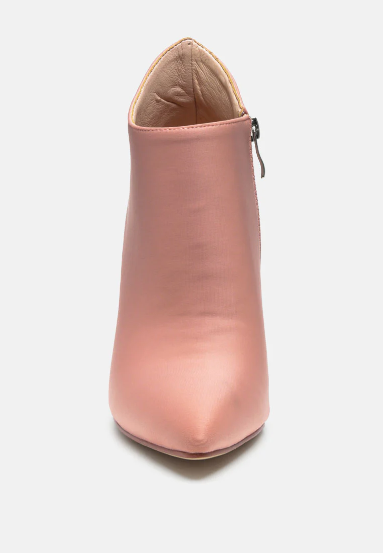 MELBA Pointed Toe Stiletto Boot in Nude - Image 3
