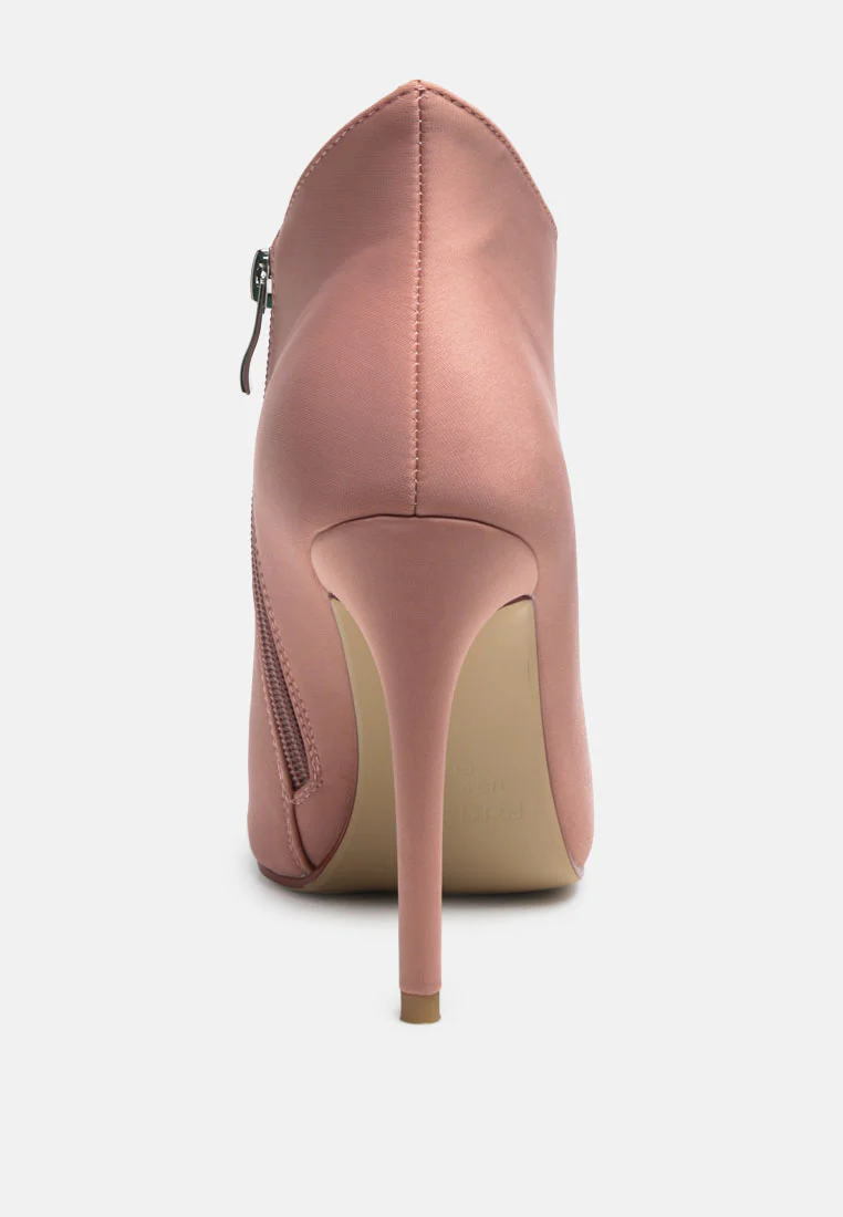 MELBA Pointed Toe Stiletto Boot in Nude - Image 5