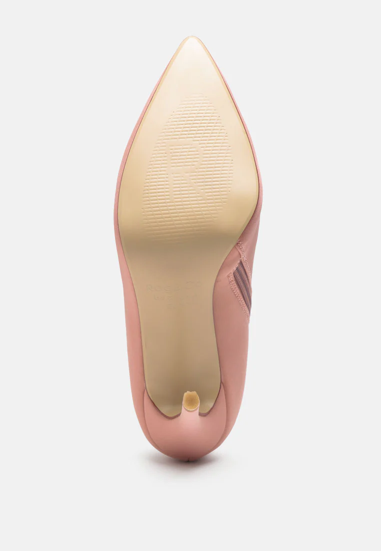 MELBA Pointed Toe Stiletto Boot in Nude - Image 6