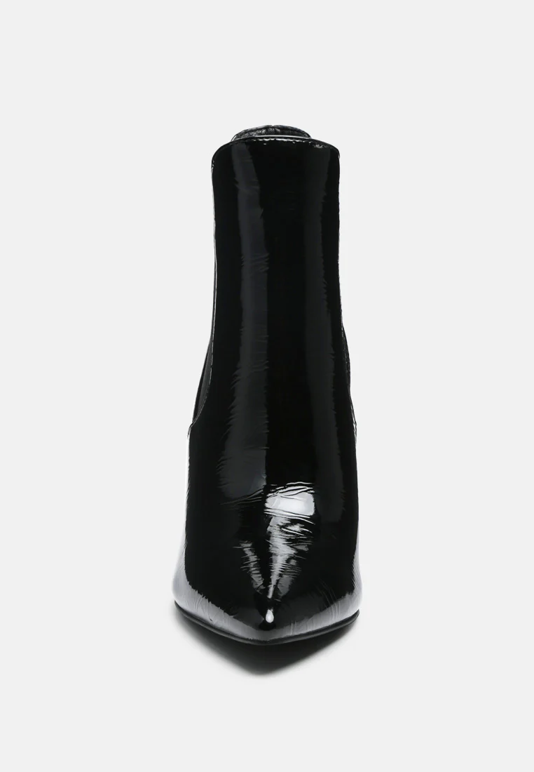 MOLINA High Heeled Chelsea Boot In Black - Image 3