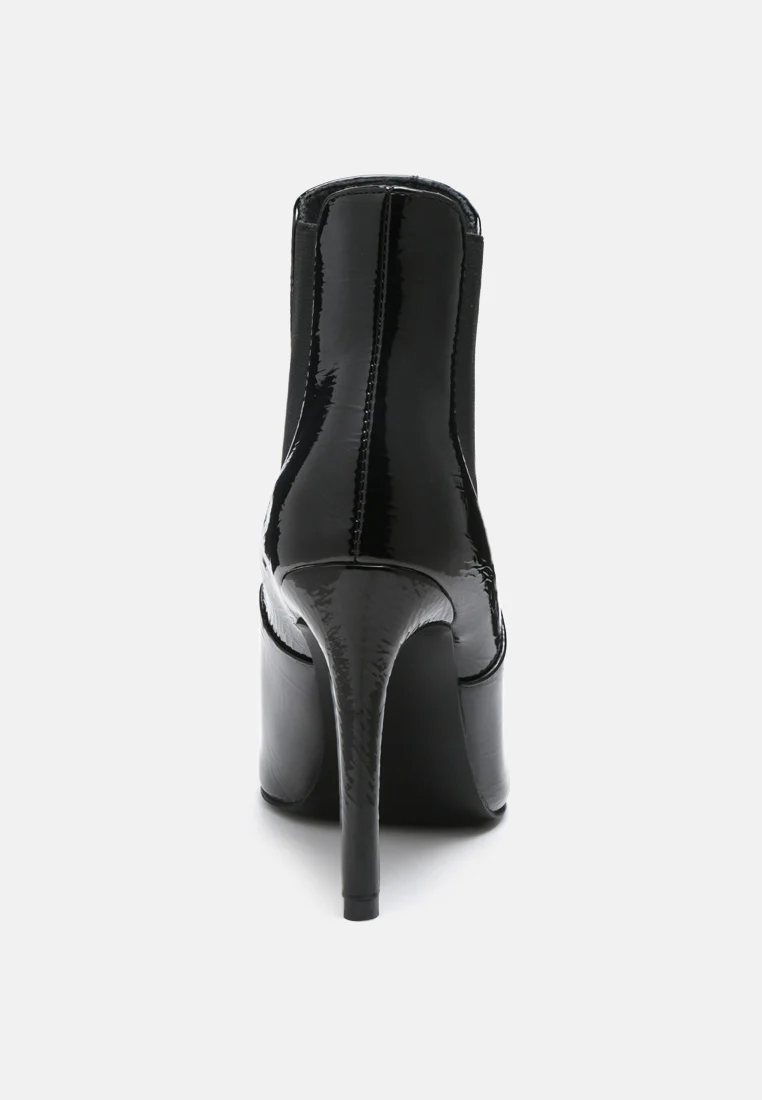 MOLINA High Heeled Chelsea Boot In Black - Image 5