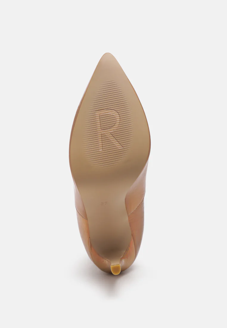 MOLINA High Heeled Chelsea Boot In Gold - Image 6