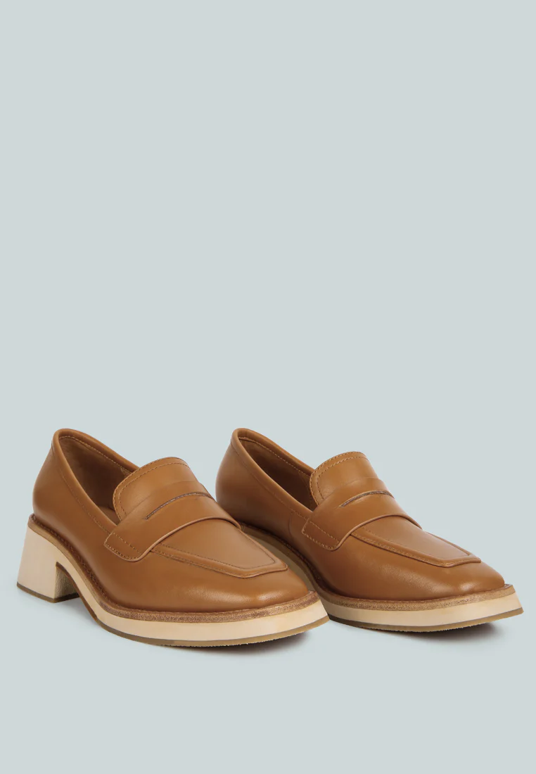 MOORE Lead lady Loafers in Tan - Image 2