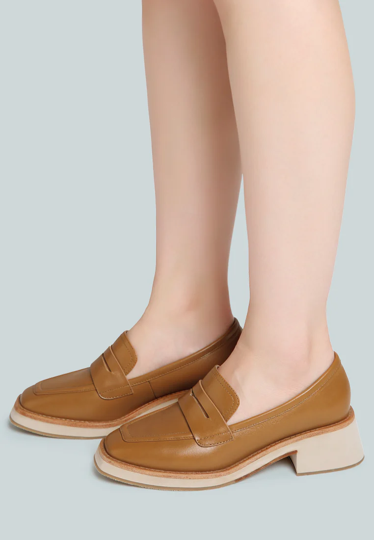 MOORE Lead lady Loafers in Tan - Image 5