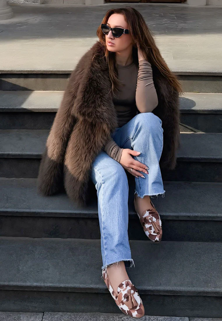 Moraug Faux Suede Tassels Loafers - Image 2