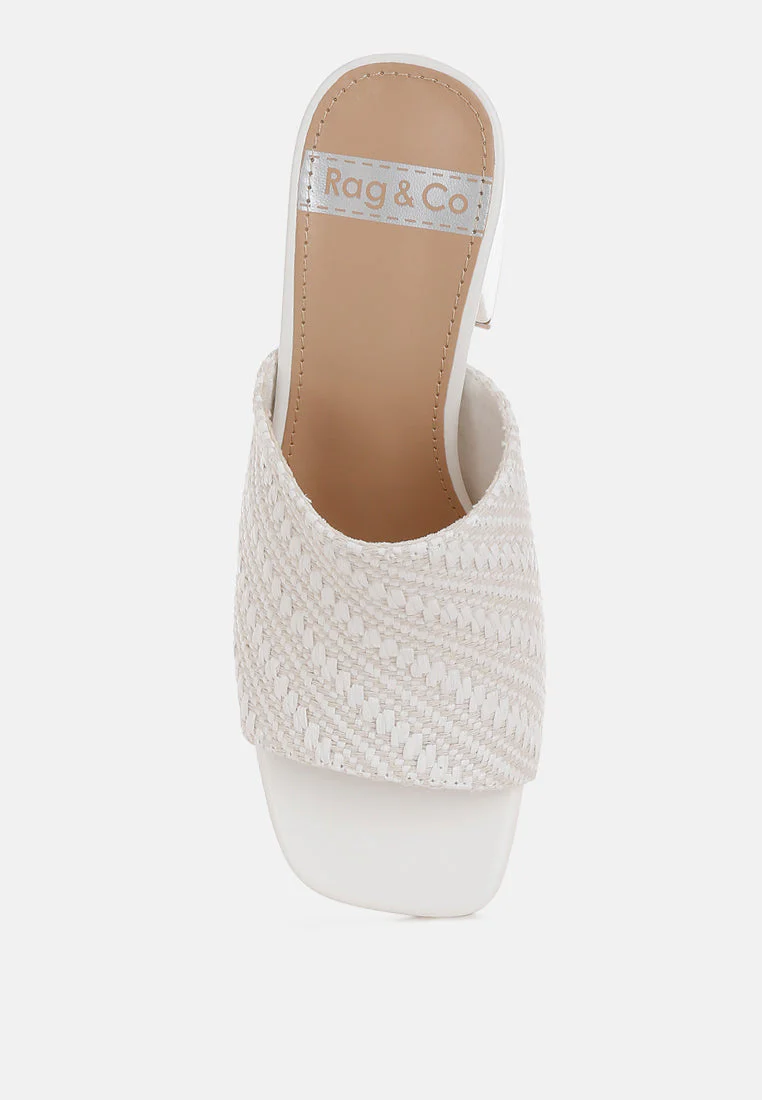 Morgana Woven Raffia Slip Ons - Image 4