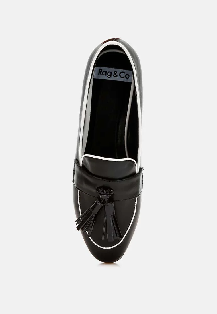 Mythos Dual Tone Tassel Loafers - Image 5
