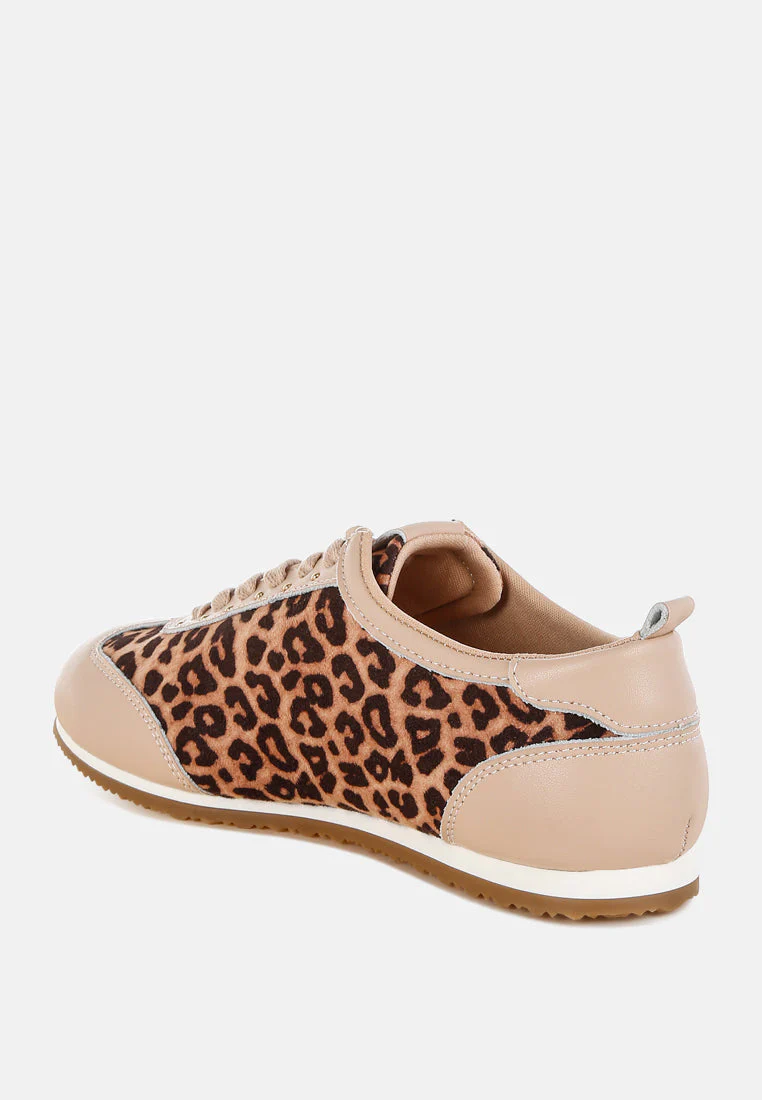 Narati Leopard Print Real Leather Sneakers - Image 3