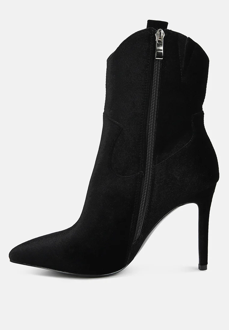 NAT-LOVE Black Velvet Cow Girl boot - Image 3