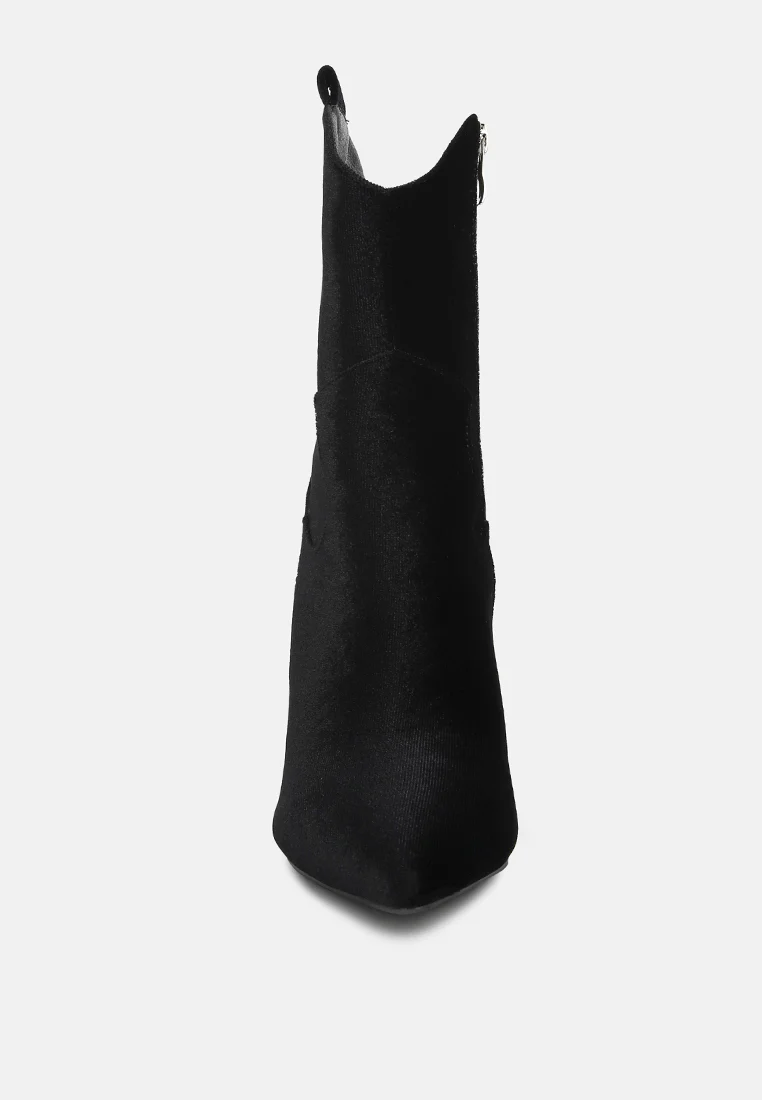 NAT-LOVE Black Velvet Cow Girl boot - Image 4