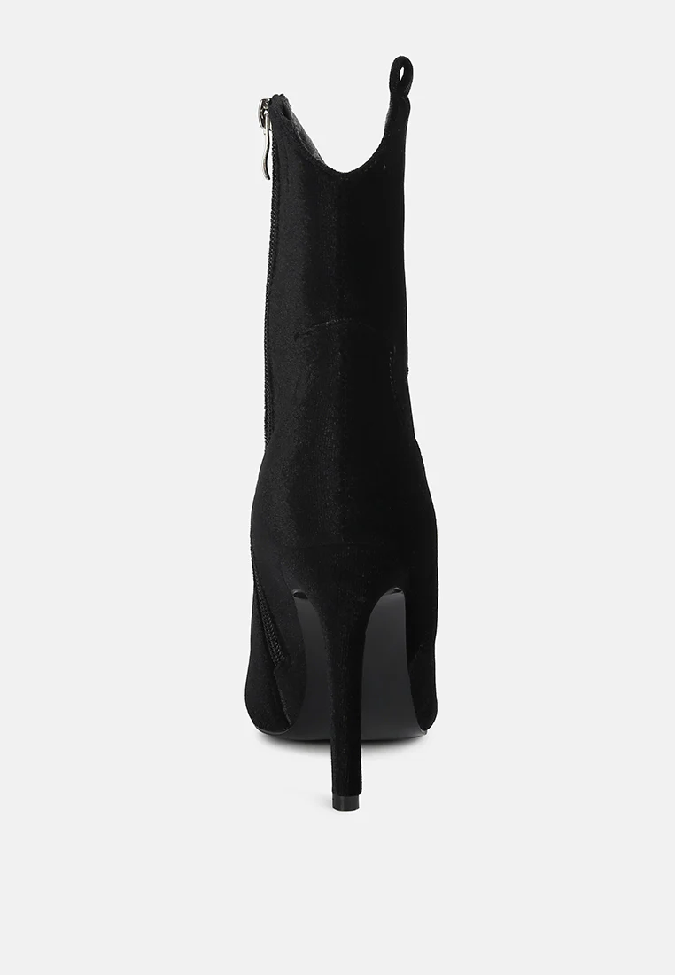 NAT-LOVE Black Velvet Cow Girl boot - Image 5