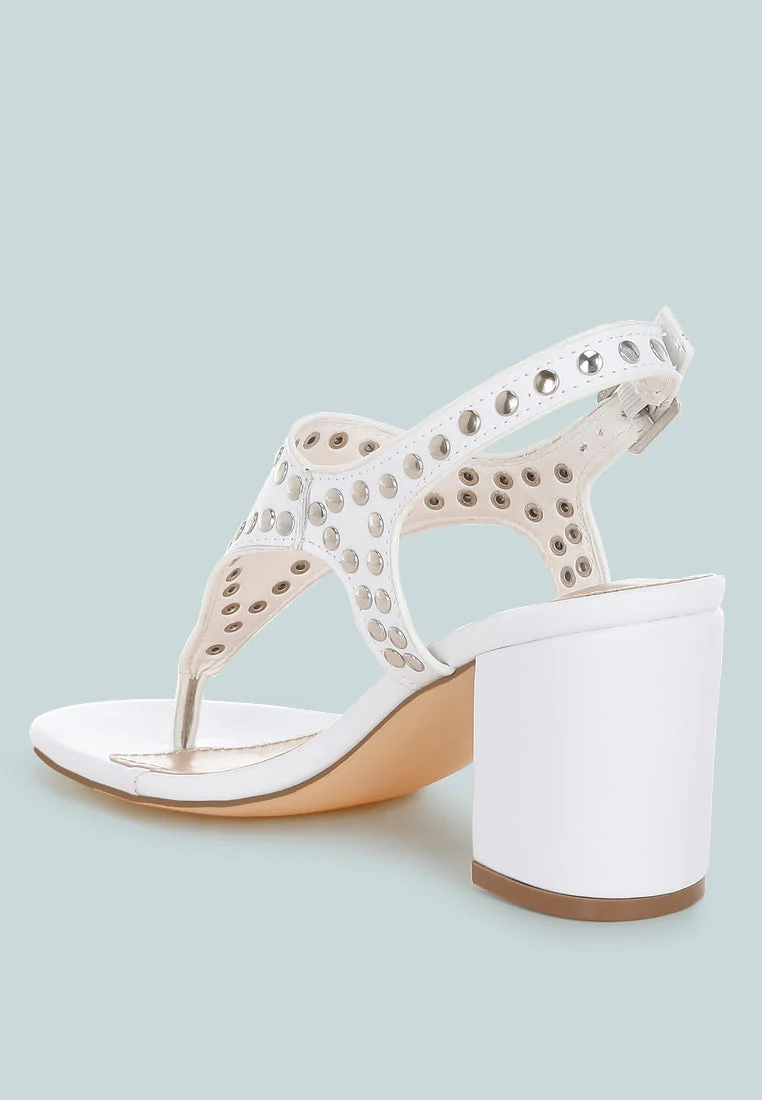 Nerina Studded Genuine Leather Sandals - Image 3