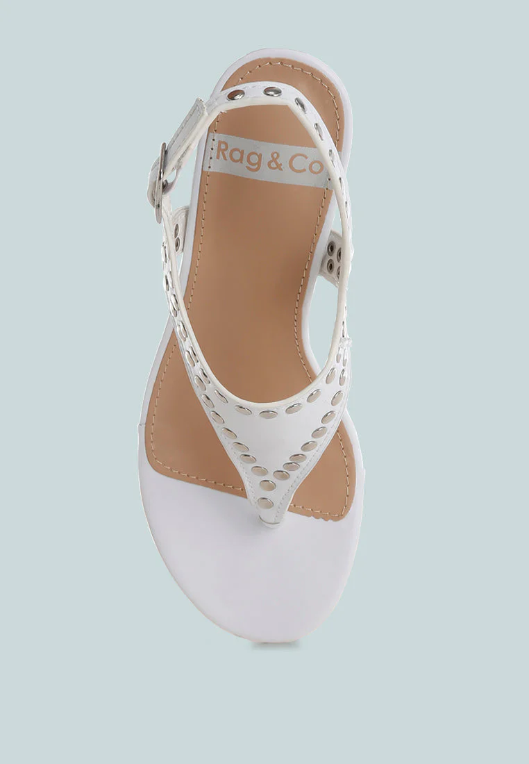 Nerina Studded Genuine Leather Sandals - Image 4