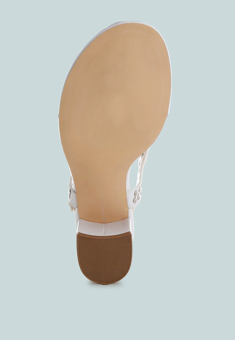 Nerina Studded Genuine Leather Sandals - Image 5