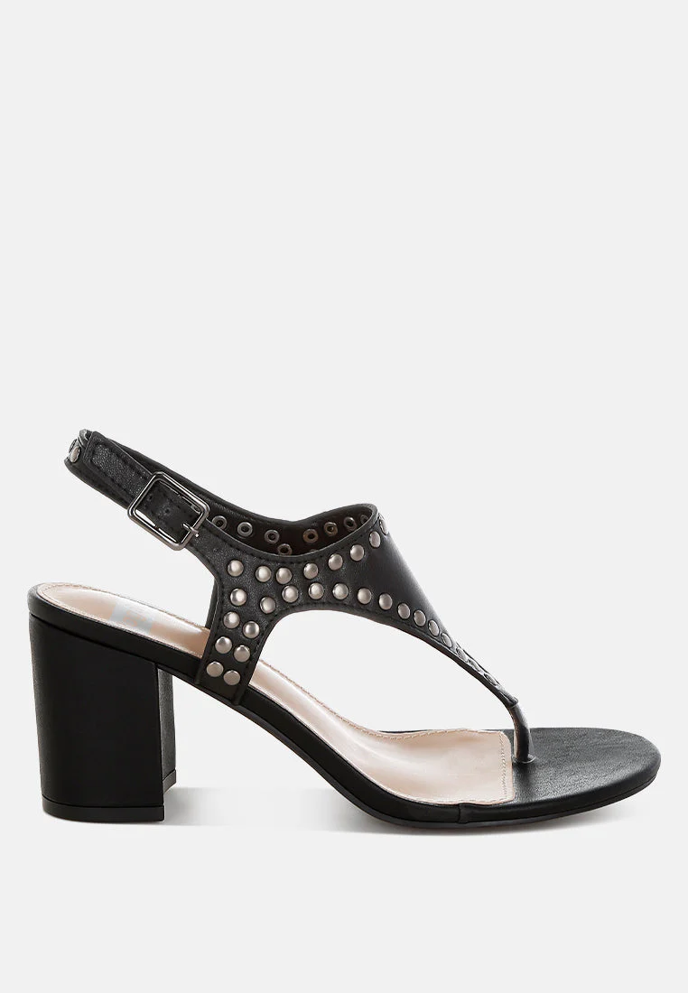 Nerina Studded Genuine Leather Sandals - Image 6