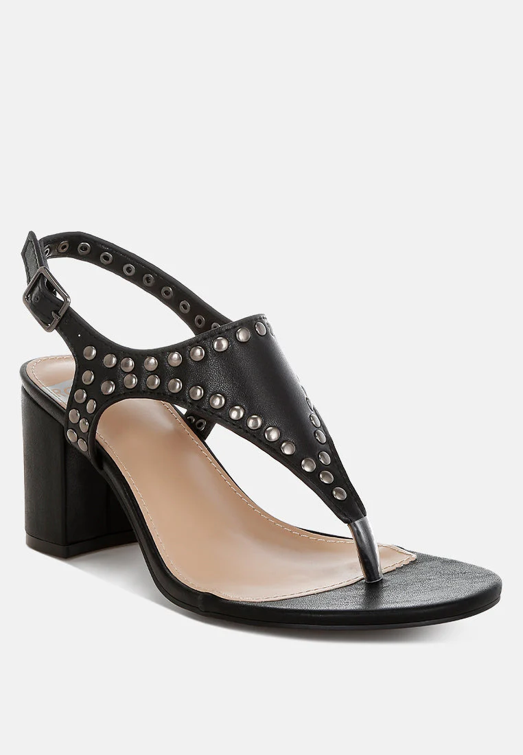 Nerina Studded Genuine Leather Sandals - Image 7