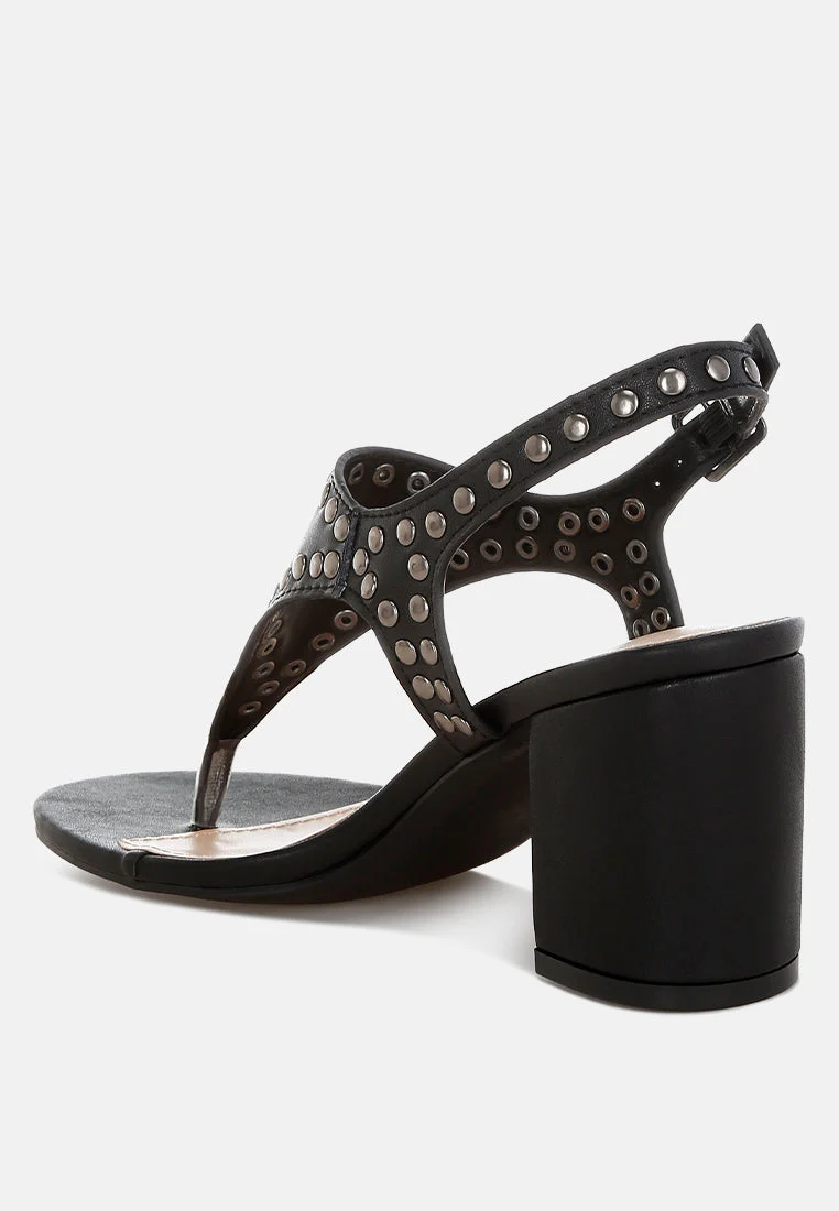 Nerina Studded Genuine Leather Sandals - Image 8
