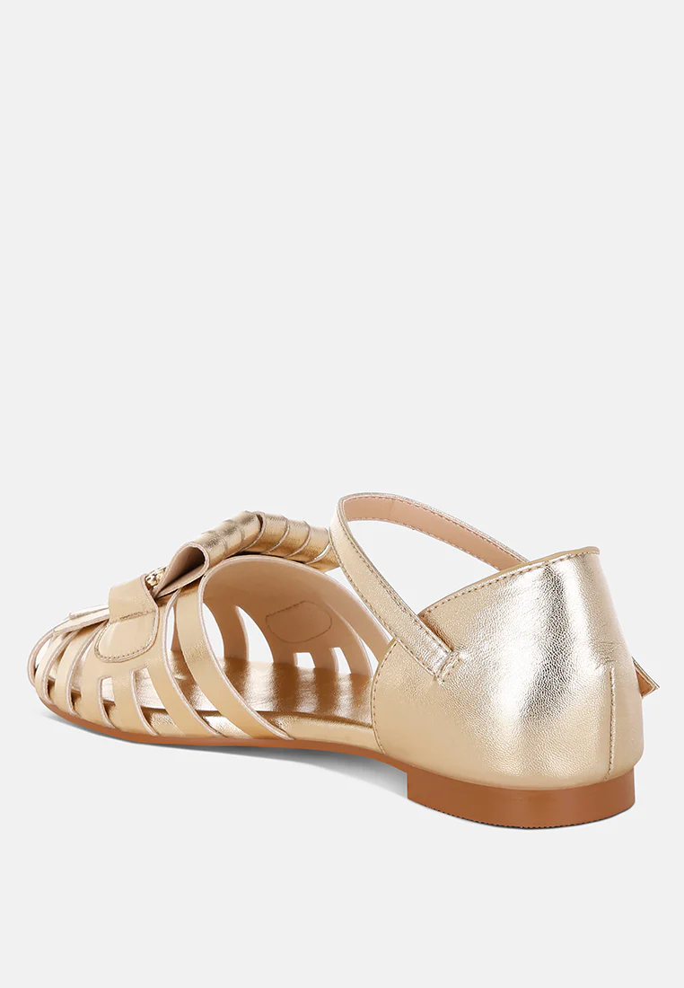 Noori Metallic Fringe Flat Sandals - Image 4