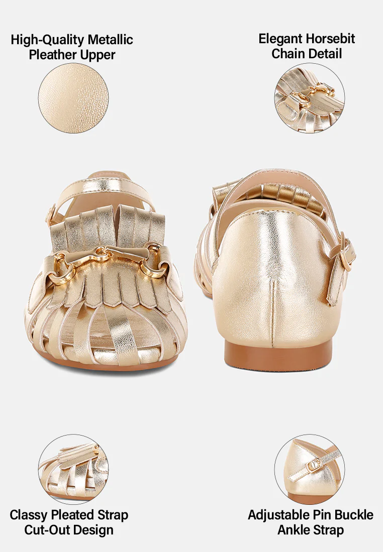 Noori Metallic Fringe Flat Sandals - Image 8
