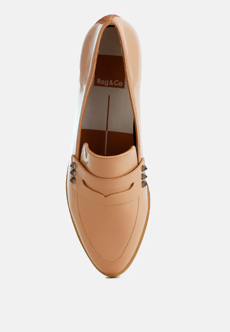 Noshiya Patent Pleather Penny Loafers - Image 10