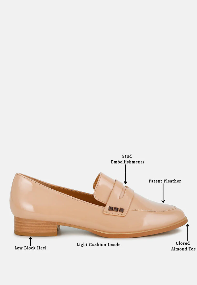 Noshiya Patent Pleather Penny Loafers - Image 12