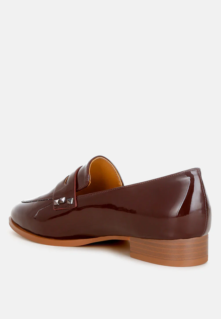 Noshiya Patent Pleather Penny Loafers - Image 15