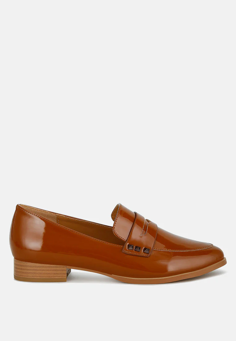 Noshiya Patent Pleather Penny Loafers - Image 18