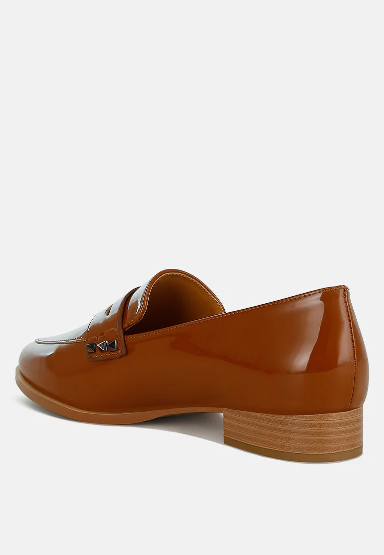 Noshiya Patent Pleather Penny Loafers - Image 21