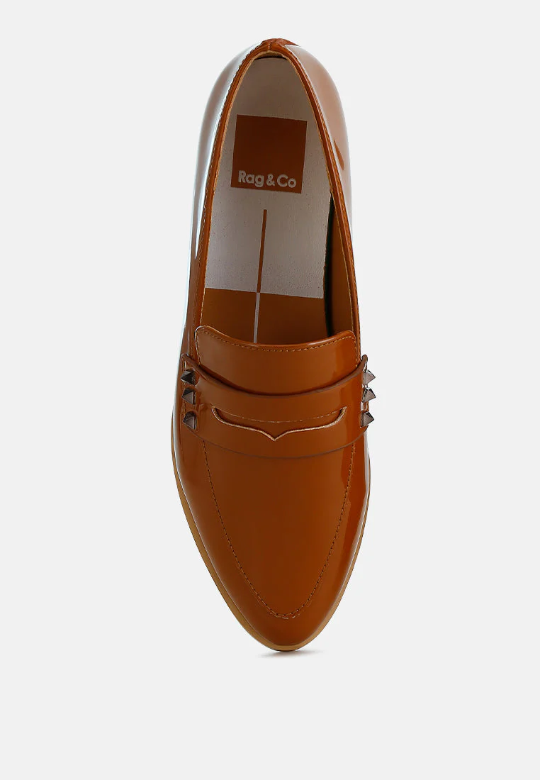 Noshiya Patent Pleather Penny Loafers - Image 22