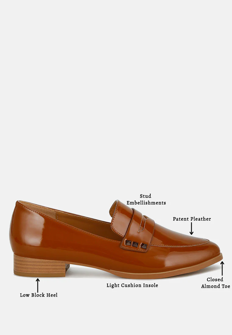 Noshiya Patent Pleather Penny Loafers - Image 24