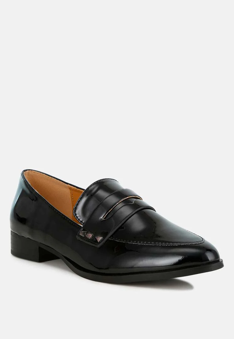 Noshiya Patent Pleather Penny Loafers - Image 25