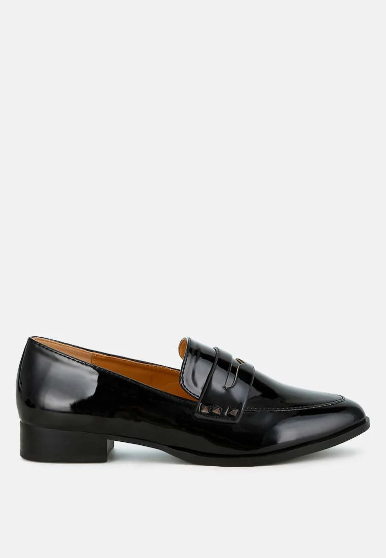 Noshiya Patent Pleather Penny Loafers - Image 26