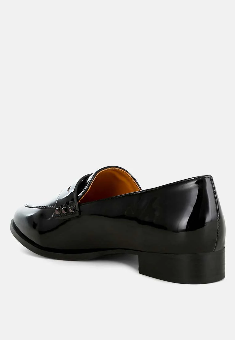 Noshiya Patent Pleather Penny Loafers - Image 27