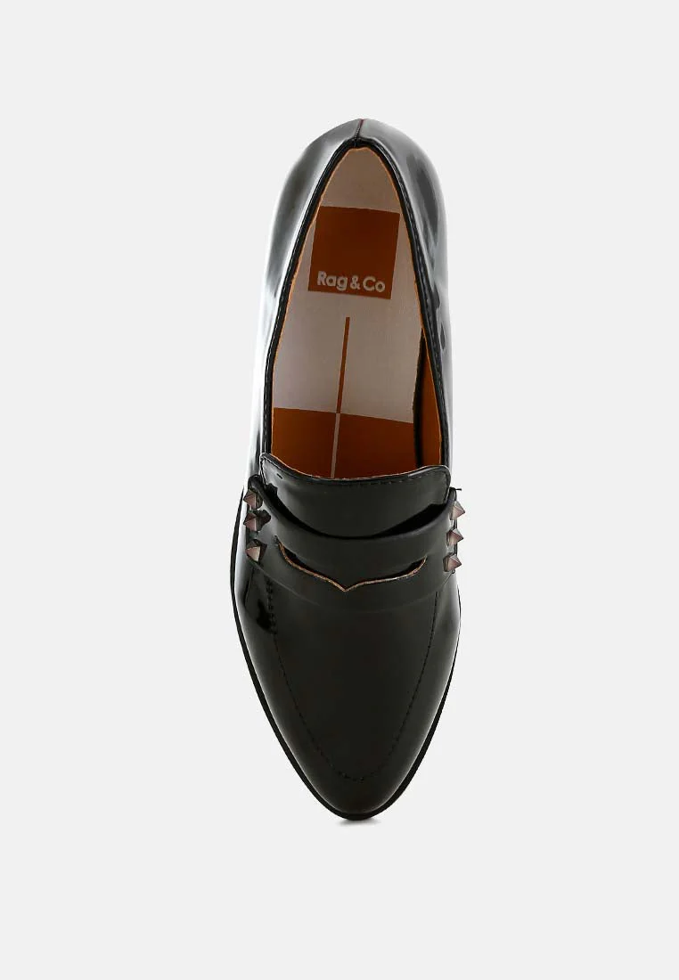 Noshiya Patent Pleather Penny Loafers - Image 28